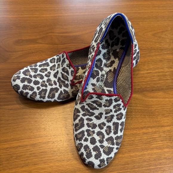 Rothy’s Shoes Women’s 9 The Loafer Mocha Spot Animal Print Leopard Shoes - Picture 3 of 11